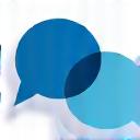 Stylized chat bubble icon representing live support