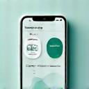 Smartphone displaying a mental wellness app interface with calm colors.