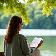Person enjoying nature, phone put away or out of sight.