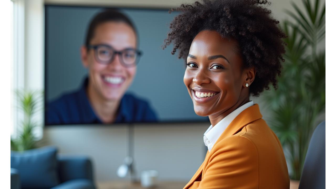 A wellness coach guiding a client through a personalized program on a screen, embodying expert support