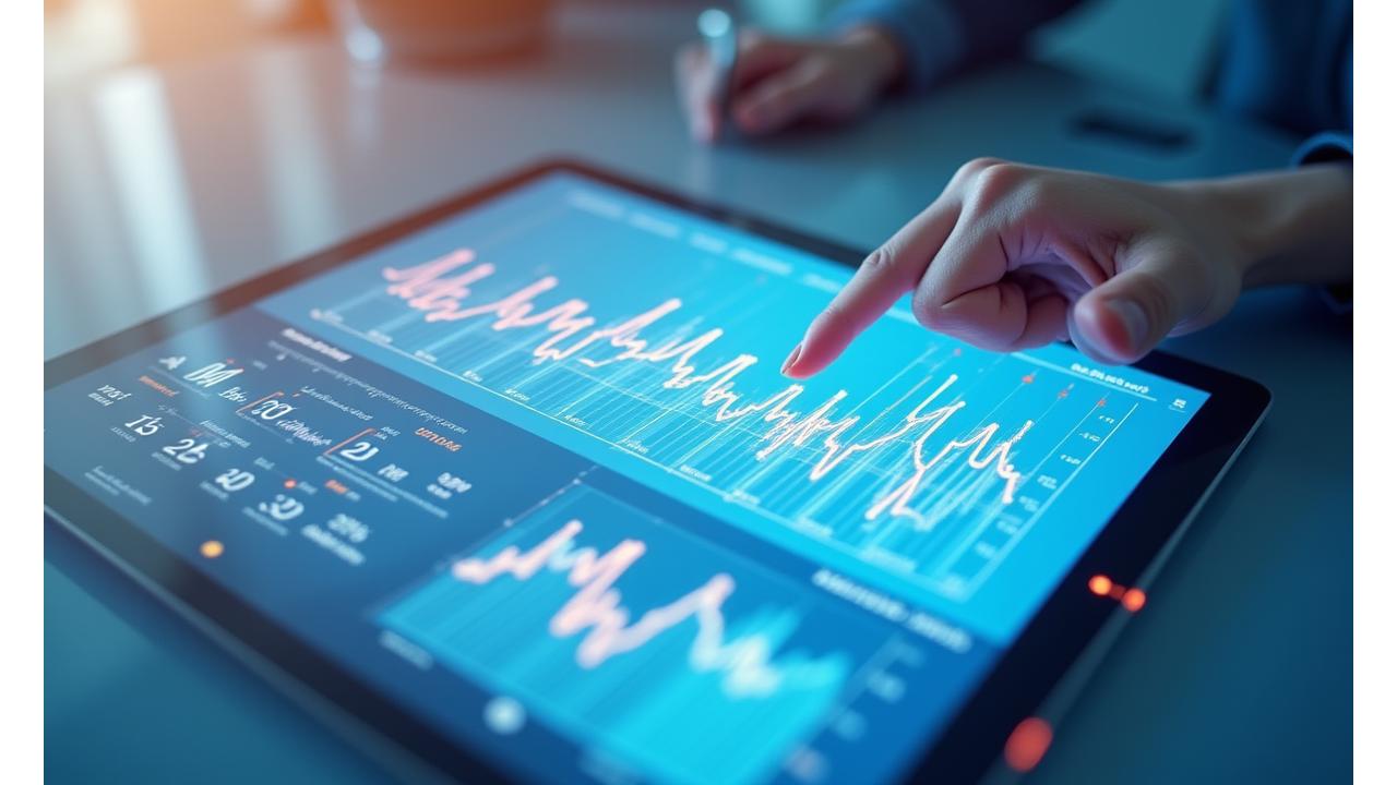 Interactive dashboard displaying personalized health metrics and program adaptation based on user input, clean data visualization